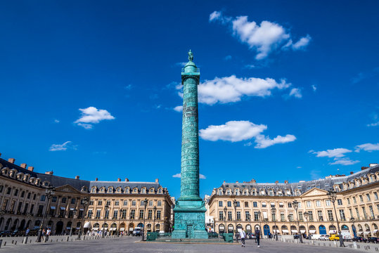 France, 1st arrondissement of Paris, place Vendome, colonne d'Austerlitz (colonne Vendome)