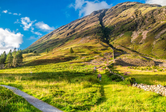 Europe, Great Britain, Scotland, Highlands and Lochaber Geopark, Glen Coe valley, place of Hagrid's hut replica (Harry Potter movie) and filming of the Skyfall movie (James Bond)
