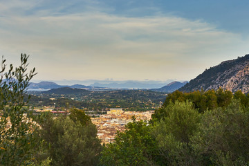 Aerial View Of Pollença The Badia de Pollença And Baia de Alcudia - Pollença - Majorca island, Spain