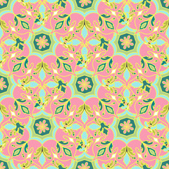 Vector illustration of colorful abstract seamless pattern.