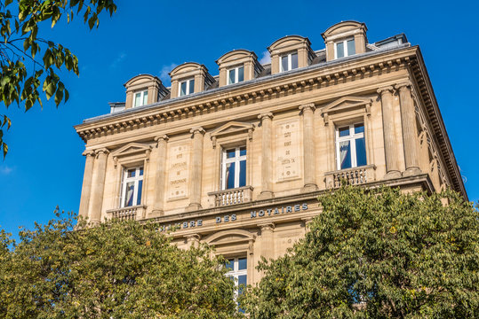 France, Paris, 1st arrondissement, Place du Chatelet, building of the Chambre des Notaires (19th century)