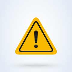 Hazard warning Simple modern icon design illustration.