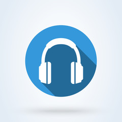 headphone Simple modern icon design illustration.