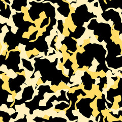 Urban UFO camouflage of various shades of black and yellow colors