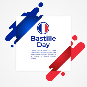 Happy Bastille Day Vector Template Design Illustration