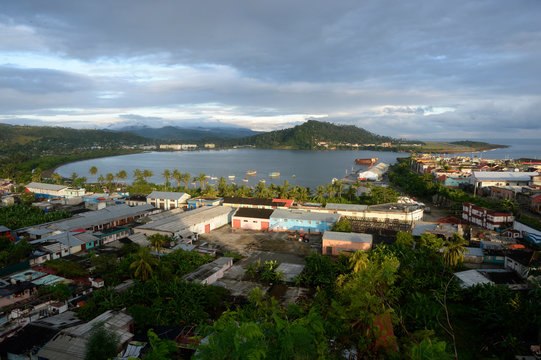 Cuba, guantanamo area, view on the city and the bay of Baracoa