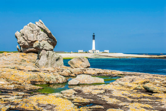 France, Brittany, Ile de Sein, lighthouse