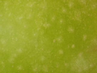 Close-up of A Green Apple Peel, Blurred Food Background