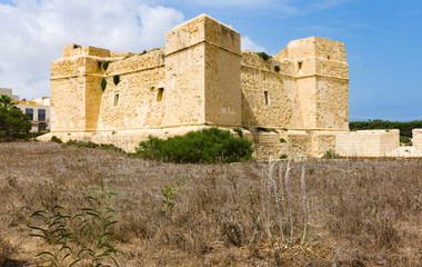 Historic defence St. Thomas Tower in Marsaskala, Malta