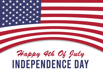 Happy 4th July, Independence Day USA, background illustration Stock Photo with USA flag