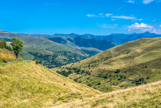 France, Haute-Garonne, Luchonnais, vallee du Larboust, view from the Col de Peyresourde