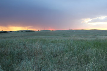 Stunning beautiful sunset catches the eye