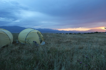 Camped in a stunning beautiful place.