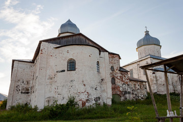 Fototapeta na wymiar Cathedral of the Exaltation of the Cross. Russia, Arkhangelsk region, Onega district, Kiy island, White sea
