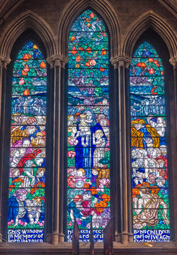 Republic of Ireland, Dublin, Saint Patrick Anglican cathedral, stained glass (end of the 19th century, begining of the 20th century)