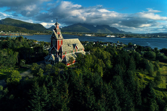 Norway, Lofoten Islands. Gravdal, Buksnes kirke