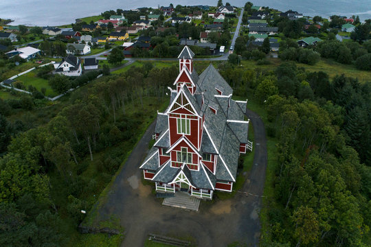 Norway, Lofoten Islands. Gravdal, Buksnes kirke