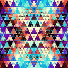 Seamless pattern of a triangles.. Aztec ornament. Vector image.