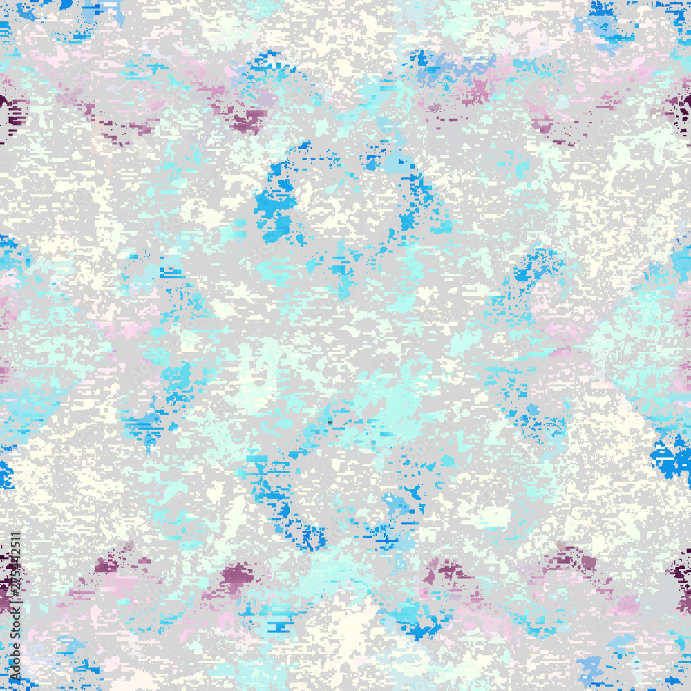 Aufkleber abstract seamless pattern with grunge dirty texture and vintage ornament. vector image.