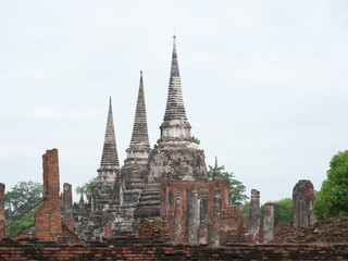 Fototapeta premium タイ王国 アユタヤ ワット・プラ・シーサンペット