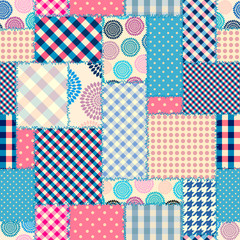 Seamless background pattern. Patchwork pattern. Vector image