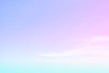 Soft fog cloudy on sky background with a pastel colored