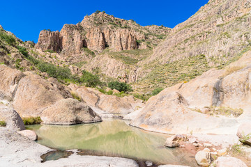 River and Sierra, Rancho La Joya, Ranch John Wayne, Durango, Mexico, Central America