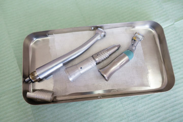 dental instruments in the office prepared for work