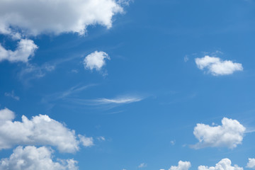 blue sky with light white clouds