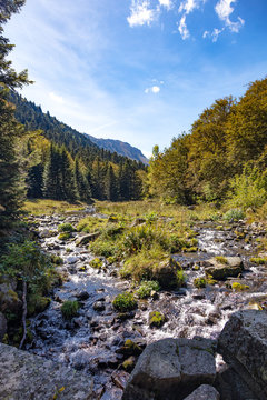 GR10, Hiking of tne Etang de Comte, Ariege Pyrenees, Occitanie, France