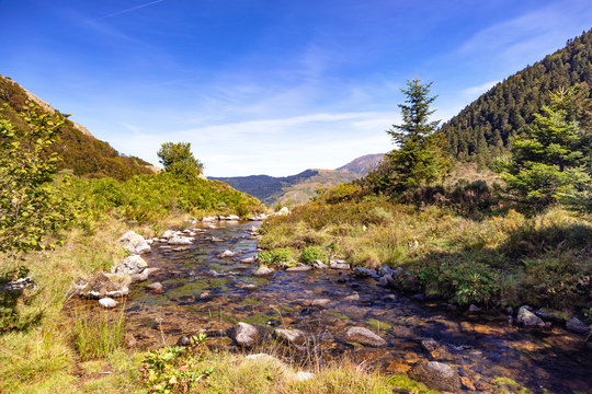 GR10, Hiking of tne Etang de Comte, Ariege Pyrenees, Occitanie, France