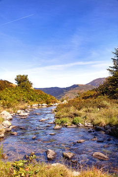GR10, Hiking of tne Etang de Comte, Ariege Pyrenees, Occitanie, France