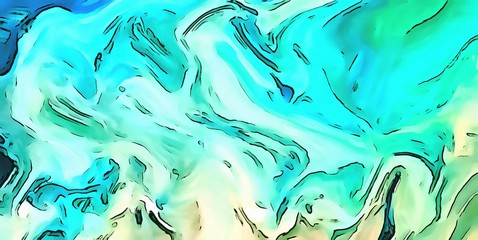 Abstract art background. Colorful texture. Creative concept oriental pattern with design elements. Graphic artwork. Drawing in modern impressionism style. Marble liquid effect. Fluid painting.