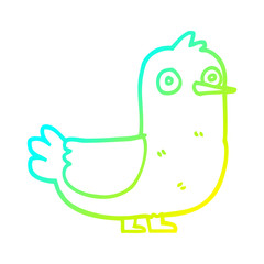 cold gradient line drawing cartoon seagull