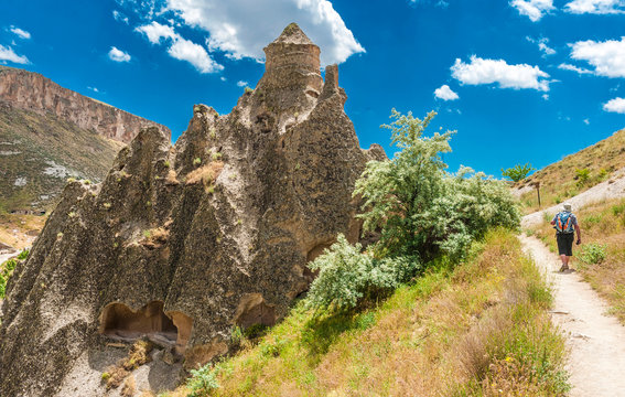 Turkey, Goreme National park and the rock sites of Cappadocia, former troglodyte church of the Dome of the Soganli valley (10th century) close to Urgup (UNESCO World Heritage)