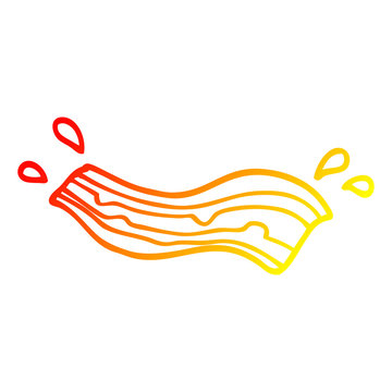 recommend clip art: warm gradient line drawing cartoon bacon
