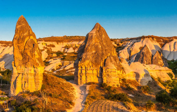 Turkey, Goreme National park and rock sites of Cappadocia, tuff cones and troglodyte houses (UNESCO World Heritage)