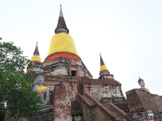 Fototapeta na wymiar タイ王国　アユタヤ　/ ワット・ヤイ・チャイ・モンコン Wat Yai Chai Mongkon