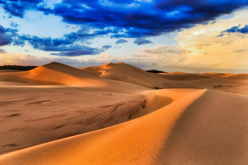 Fototapeta na wymiar Dunes Set Sunlight Storm 2 Anna