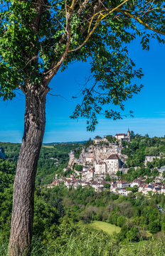 France, Natural regional park Causses du Quercy, Lot, Alzou and Rocamadour (Most Beautiful Village in France) Saint James way, (12th-19th century)