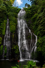 Fototapeta na wymiar Beautiful waterfall in Bali, Indonesia.