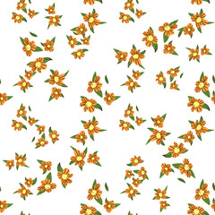 Flower geometric pattern.Yellow abstract geometric flower. Simple colorful surface design