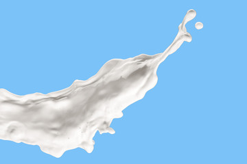 A Milk Splash On White Background, isolated