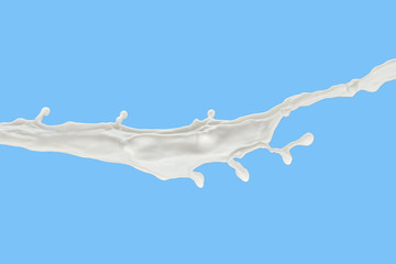A Milk Splash On White Background, isolated