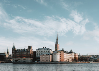 Fototapeta premium View of Stockholm old town over water