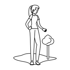 Isolated avatar woman design vector ilustration