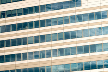 Ribbon windows, a series of windows set side by side to form a continuous band horizontally across a facade 