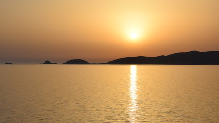 Couché de soleil sur les îles sanguinaires