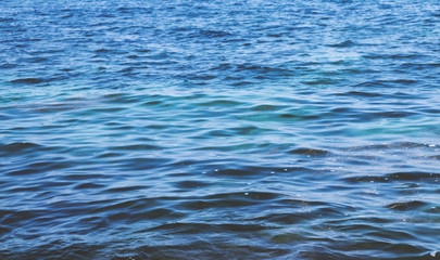 Blue Tones Water Waves Surface as Background