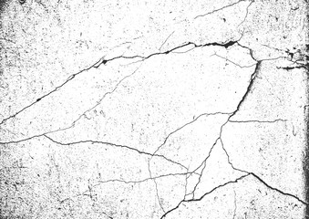 Obraz premium Distress old cracked concrete texture, vector illustration. Black and white grunge background. Stone, asphalt, plaster, marble.